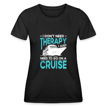 Croisière Croisière Vacances Mer - T-shirt sport Femme - noir - Devant - AI Model Female 172 light (172cm)