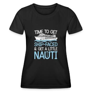 Croisière Croisière Vacances Mer - T-shirt sport Femme - noir - Devant - AI Model Female 172 light (172cm)