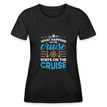 Croisière Croisière Vacances Mer - T-shirt sport Femme - noir - Devant - AI Model Female 172 light (172cm)