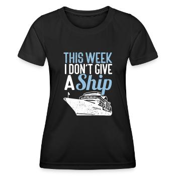 Croisière Croisière Vacances Mer - T-shirt sport Femme - noir - Devant - AI Model Female 172 light (172cm)