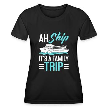 Croisière Croisière Vacances Mer - T-shirt sport Femme - noir - Devant - AI Model Female 172 light (172cm)