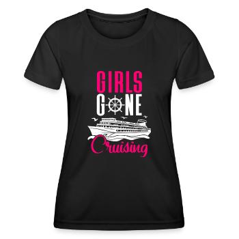 Croisière Croisière Vacances Mer - T-shirt sport Femme - noir - Devant - AI Model Female 172 light (172cm)