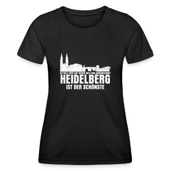 Heidelberger Witz Heidelberg - Frauen Funktions-T-Shirt - Schwarz - Vorne - AI Model Female 172 light (172cm)