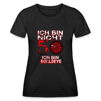 Dart Dartscheibe Dartspieler Bullseye Wurf Design - Frauen Funktions-T-Shirt - Schwarz - Vorne - AI Model Female 172 light (172cm)