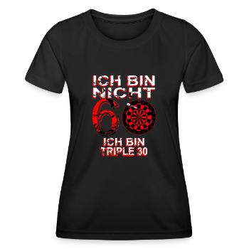 Dart Dartscheibe Dartspieler Bullseye Wurf Design - Frauen Funktions-T-Shirt - Schwarz - Vorne - AI Model Female 172 light (172cm)