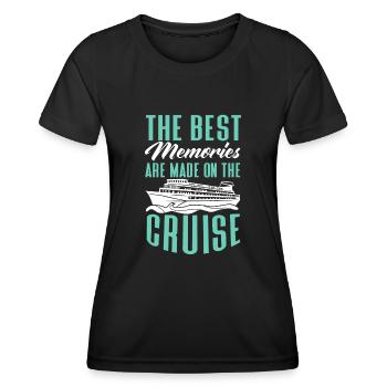 Croisière Croisière Vacances Mer - T-shirt sport Femme - noir - Devant - AI Model Female 172 light (172cm)