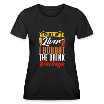 Kreuzfahrt Kreuzfahrtschiff Urlaub Meer - Frauen Funktions-T-Shirt - Schwarz - Vorne - AI Model Female 172 light (172cm)