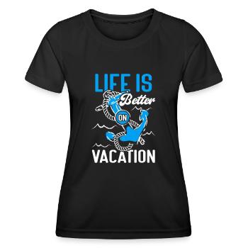 Croisière Croisière Vacances Mer - T-shirt sport Femme - noir - Devant - AI Model Female 172 light (172cm)