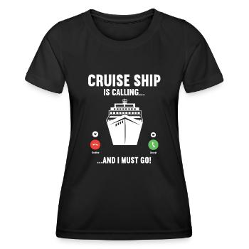 Croisière Croisière Vacances Mer - T-shirt sport Femme - noir - Devant - AI Model Female 172 light (172cm)