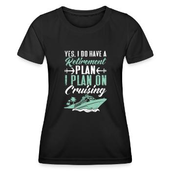 Croisière Croisière Vacances Mer - T-shirt sport Femme - noir - Devant - AI Model Female 172 light (172cm)