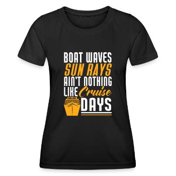 Croisière Croisière Vacances Mer - T-shirt sport Femme - noir - Devant - AI Model Female 172 light (172cm)
