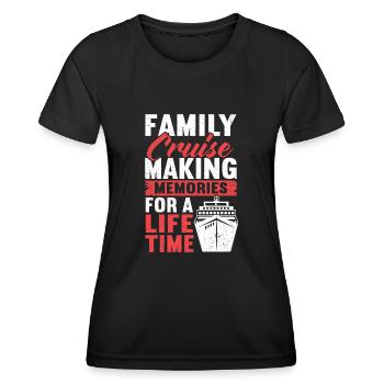 Kreuzfahrt Kreuzfahrtschiff Urlaub Meer - Frauen Funktions-T-Shirt - Schwarz - Vorne - AI Model Female 172 light (172cm)