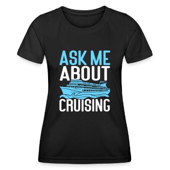 Croisière Croisière Vacances Mer - T-shirt sport Femme - noir - Devant - AI Model Female 172 light (172cm)