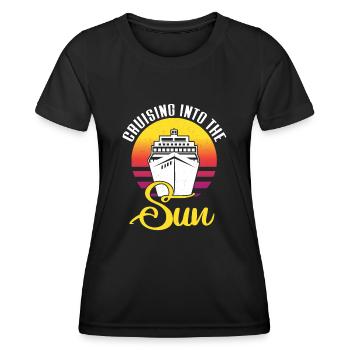 Croisière Croisière Vacances Mer - T-shirt sport Femme - noir - Devant - AI Model Female 172 light (172cm)