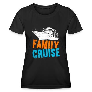 Kreuzfahrt Kreuzfahrtschiff Urlaub Meer - Frauen Funktions-T-Shirt - Schwarz - Vorne - AI Model Female 172 light (172cm)