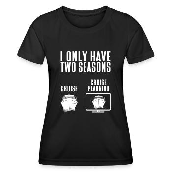 Croisière Croisière Vacances Mer - T-shirt sport Femme - noir - Devant - AI Model Female 172 light (172cm)