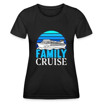 Croisière Croisière Vacances Mer - T-shirt sport Femme - noir - Devant - AI Model Female 172 light (172cm)