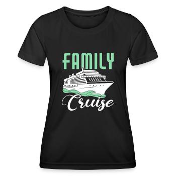 Croisière Croisière Vacances Mer - T-shirt sport Femme - noir - Devant - AI Model Female 172 light (172cm)