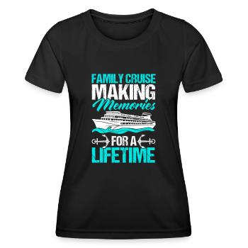 Croisière Croisière Vacances Mer - T-shirt sport Femme - noir - Devant - AI Model Female 172 light (172cm)