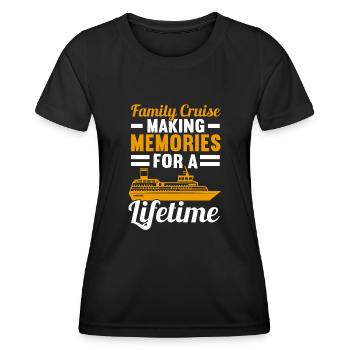Croisière Croisière Vacances Mer - T-shirt sport Femme - noir - Devant - AI Model Female 172 light (172cm)