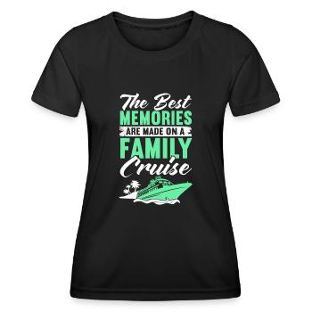 Croisière Croisière Vacances Mer - T-shirt sport Femme - noir - Devant - AI Model Female 172 light (172cm)