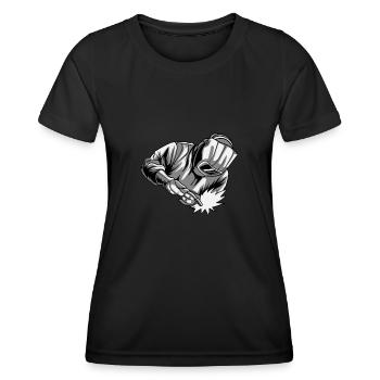 Soudeur Serrurier - T-shirt sport Femme - noir - Devant - AI Model Female 172 light (172cm)