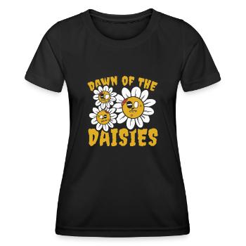 Daisy Daisies Garden GeeseFlower - Women's Functional T-Shirt - black - Front - AI Model Female 172 light (172cm)