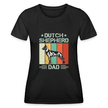 Holländischer Schäferhund Dutch Shepherd - Frauen Funktions-T-Shirt - Schwarz - Vorne - AI Model Female 172 light (172cm)
