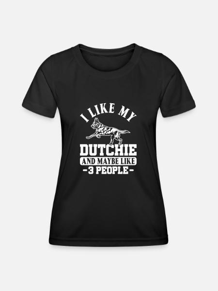 Holländischer Schäferhund Dutch Shepherd - Frauen Funktions-T-Shirt - Schwarz