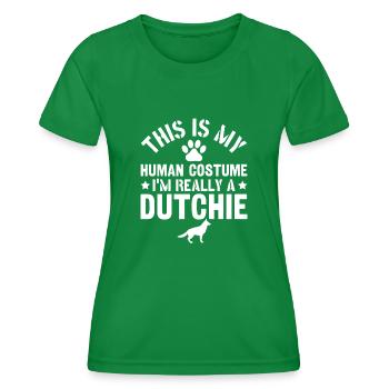 Holländischer Schäferhund Dutch Shepherd - Frauen Funktions-T-Shirt - Kelly Green - Vorne - AI Model Female 172 dark (172cm)