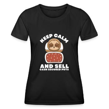 Options Trading Cash Secured Puts Future Forex - Frauen Funktions-T-Shirt - Schwarz - Vorne - AI Model Female 172 light (172cm)