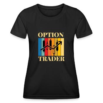 Options Trading Cash Secured Puts Future Forex - Frauen Funktions-T-Shirt - Schwarz - Vorne - AI Model Female 172 light (172cm)