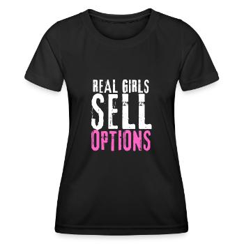 Options Trading Cash Secured Puts Future Forex - Frauen Funktions-T-Shirt - Schwarz - Vorne - AI Model Female 172 light (172cm)