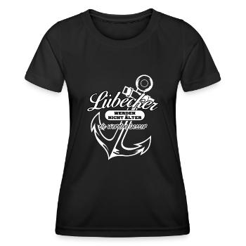 Lübeck Anchor Lübecker - Women's Functional T-Shirt - black - Front - AI Model Female 172 light (172cm)