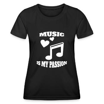 Musik Music Spruch Musizieren Musiker Musiklehrer - Frauen Funktions-T-Shirt - Schwarz - Vorne - AI Model Female 172 light (172cm)