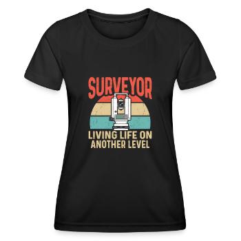 Landvermessung Kartograph Landvermesser - Frauen Funktions-T-Shirt - Schwarz - Vorne - AI Model Female 172 light (172cm)