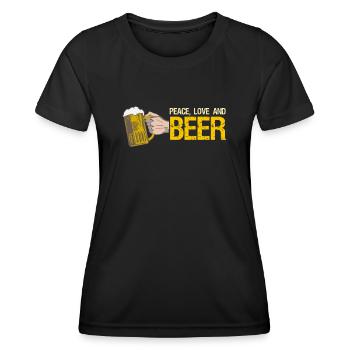 Bière - T-shirt sport Femme - noir - Devant - AI Model Female 172 light (172cm)