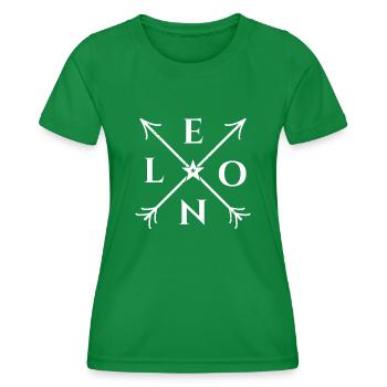 Leon X- Form Motiv Leon Geschenk - Frauen Funktions-T-Shirt - Kelly Green - Vorne - AI Model Female 172 dark (172cm)