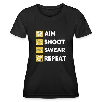 Billard billard billard - T-shirt sport Femme - noir - Devant - AI Model Female 172 light (172cm)
