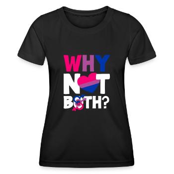 Bisexuell LGBTQ+ Bi LGBTQ - Frauen Funktions-T-Shirt - Schwarz - Vorne - AI Model Female 172 light (172cm)
