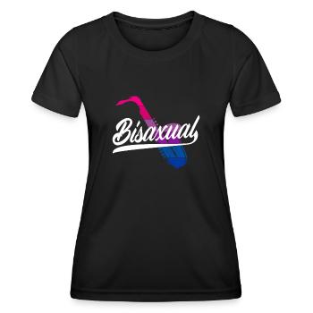 Bisexuell LGBTQ+ Bi LGBTQ - Frauen Funktions-T-Shirt - Schwarz - Vorne - AI Model Female 172 light (172cm)
