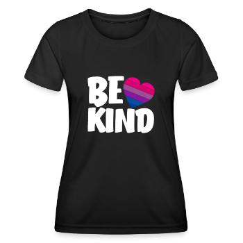 Bisexuell LGBTQ+ Bi LGBTQ - Frauen Funktions-T-Shirt - Schwarz - Vorne - AI Model Female 172 light (172cm)
