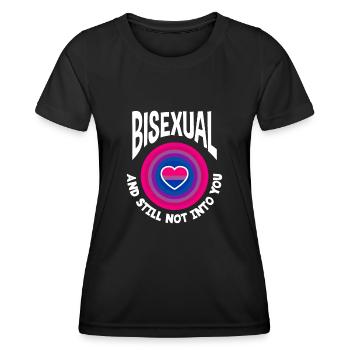 Bisexuell LGBTQ+ Bi LGBTQ - Frauen Funktions-T-Shirt - Schwarz - Vorne - AI Model Female 172 light (172cm)