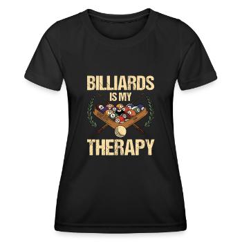 Billard billard billard - T-shirt sport Femme - noir - Devant - AI Model Female 172 light (172cm)