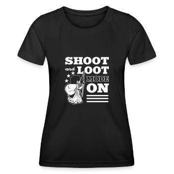 Shoot and Loot Mode On Archery Archer - Women's Functional T-Shirt - black - Front - AI Model Female 172 light (172cm)