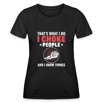 BJJ Jiu-Jitsu Brésilien - T-shirt sport Femme - noir - Devant - AI Model Female 172 light (172cm)