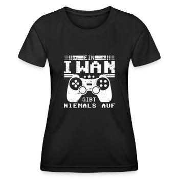 Iwan Gaming Konsole PC Gamer Geschenk - Frauen Funktions-T-Shirt - Schwarz - Vorne - AI Model Female 172 light (172cm)