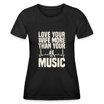 Sound Engineer Sound Engineer Husband - Women's Functional T-Shirt - black - Front - AI Model Female 172 light (172cm)