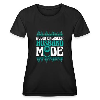 Sound Engineer Sound Engineer Husband - Women's Functional T-Shirt - black - Front - AI Model Female 172 light (172cm)