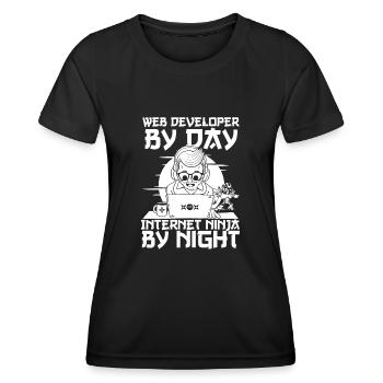 Web Developer Web Developer Web Developer - Women's Functional T-Shirt - black - Front - AI Model Female 172 light (172cm)